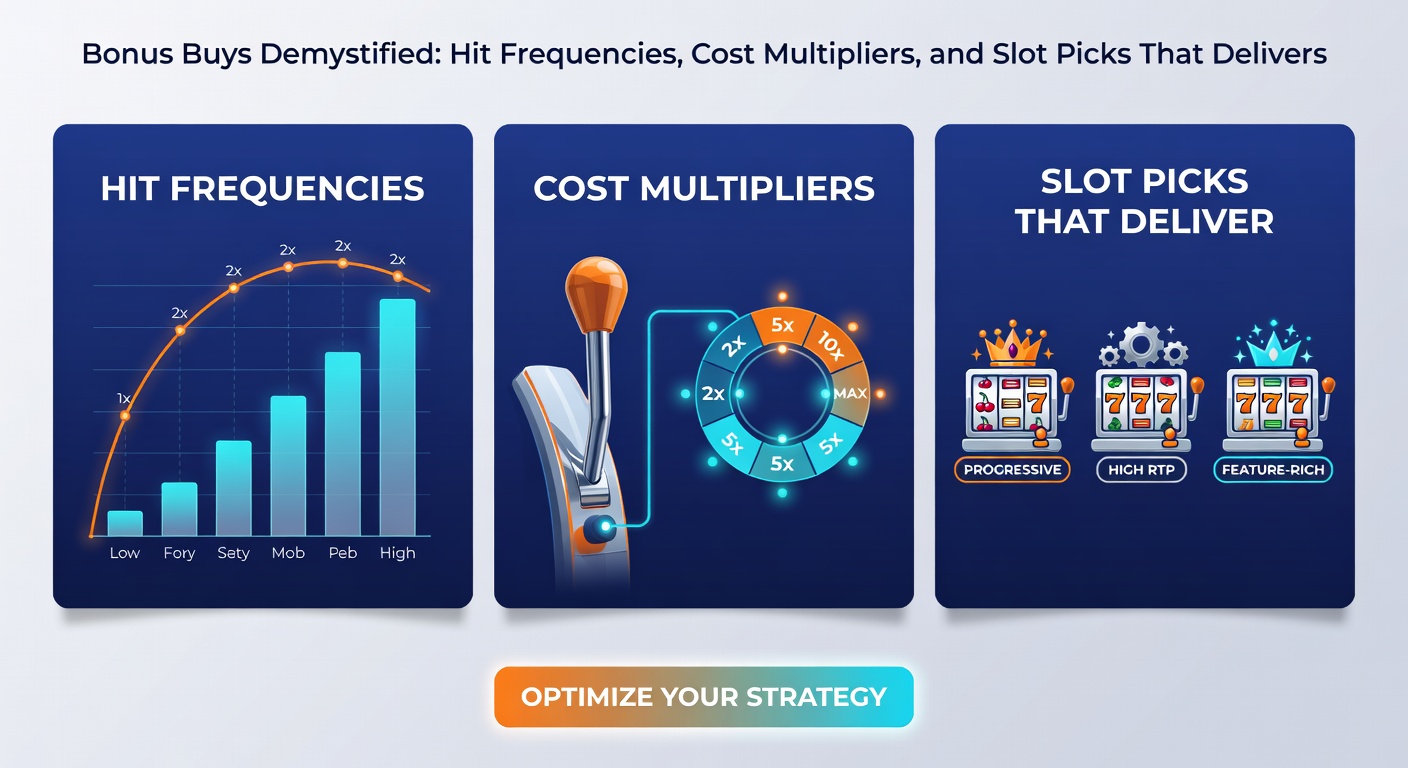 Grafiek met staafdiagrammen die kostenmultipliers en hit frequenties vergelijken in populaire bonus buy-slots zoals Big Bass Bonanza en Gates of Olympus