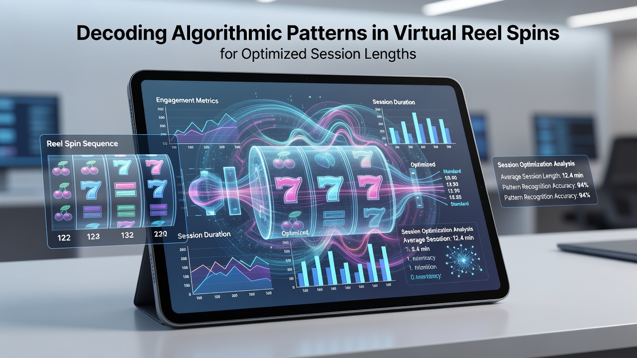 Analyse dashboard met reel spin statistieken op tablet