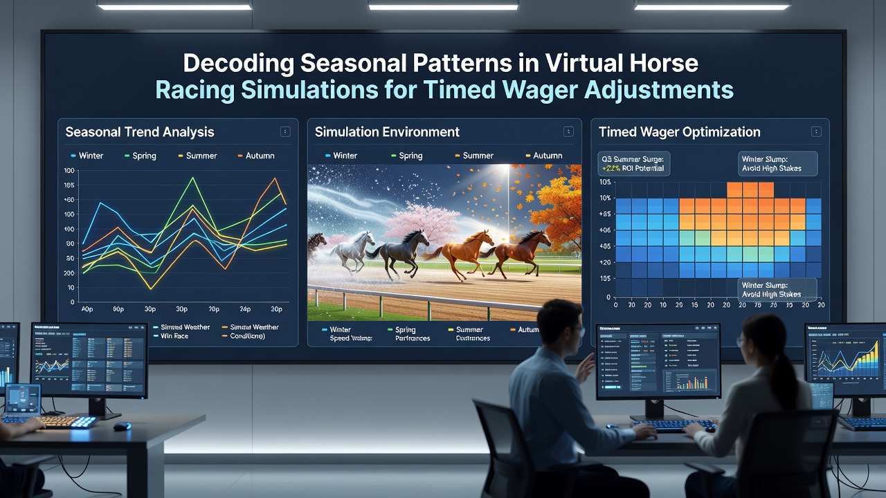 Grafieken van seizoensdata in virtuele paardenraces met aanpassingsindicatoren