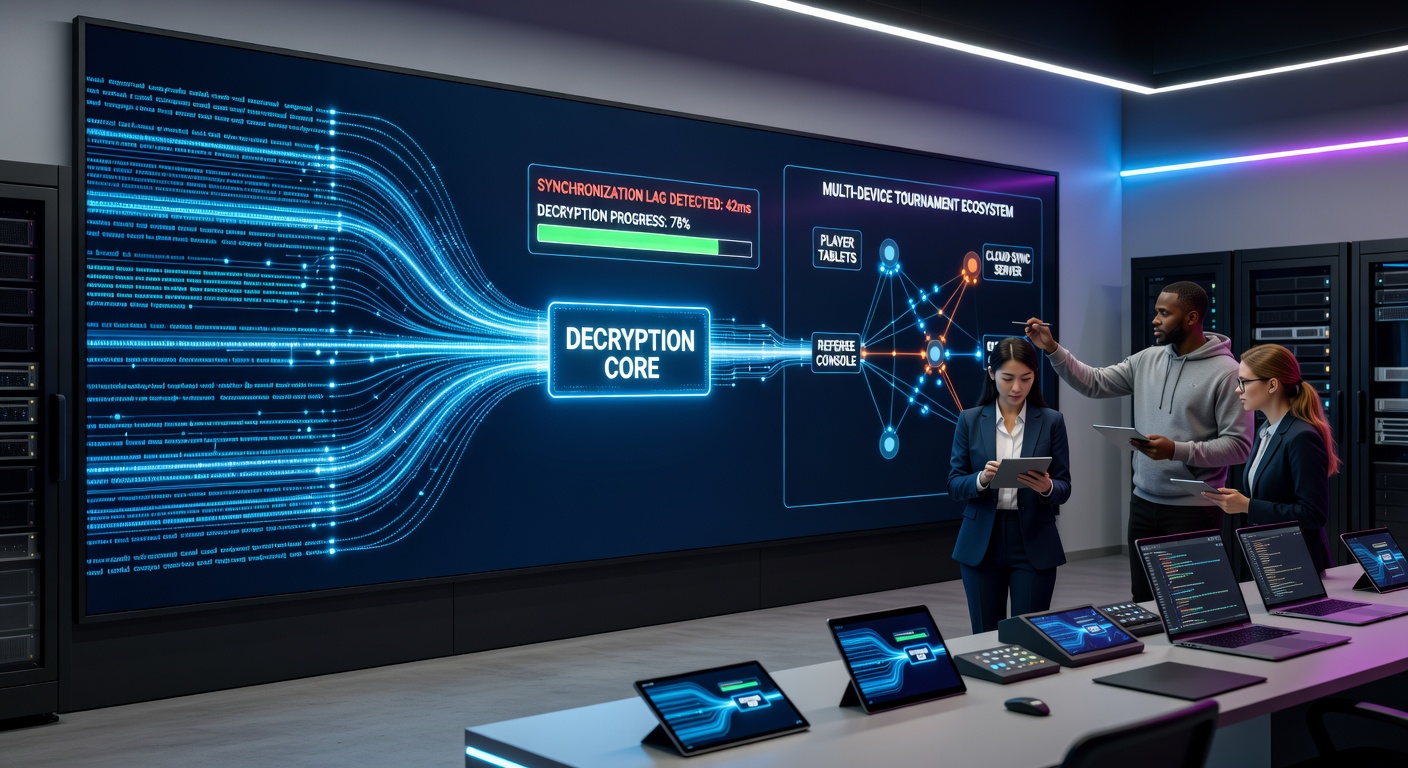 Diagram van multi-device synchronisatie in virtuele kaartsystemen