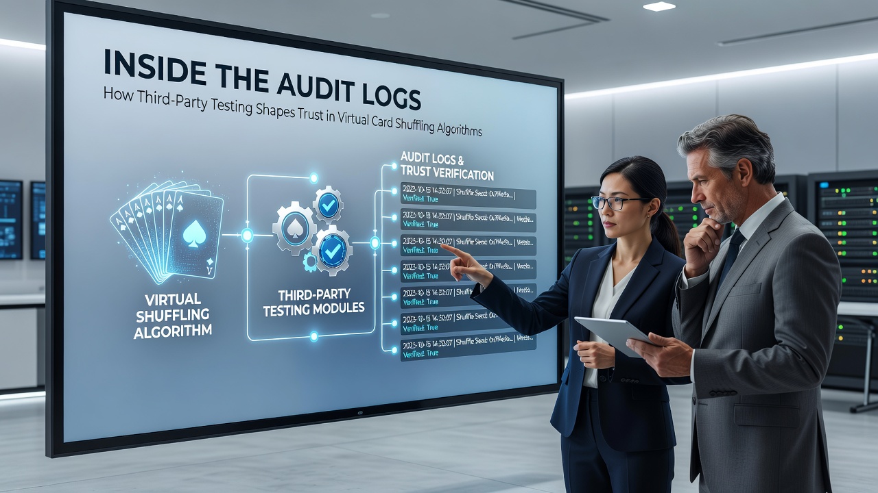 Voorbeeld van auditrapport en logbestanden voor kaartschudsystemen