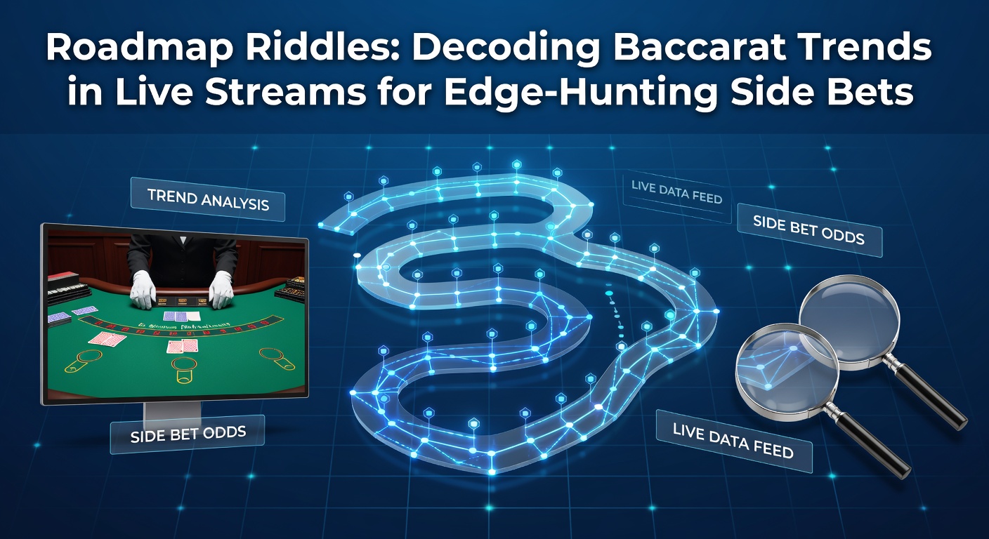 Baccarat roadmap met gekleurde patronen in een live casino stream, toonhoogte van Banker- en Player-streaks